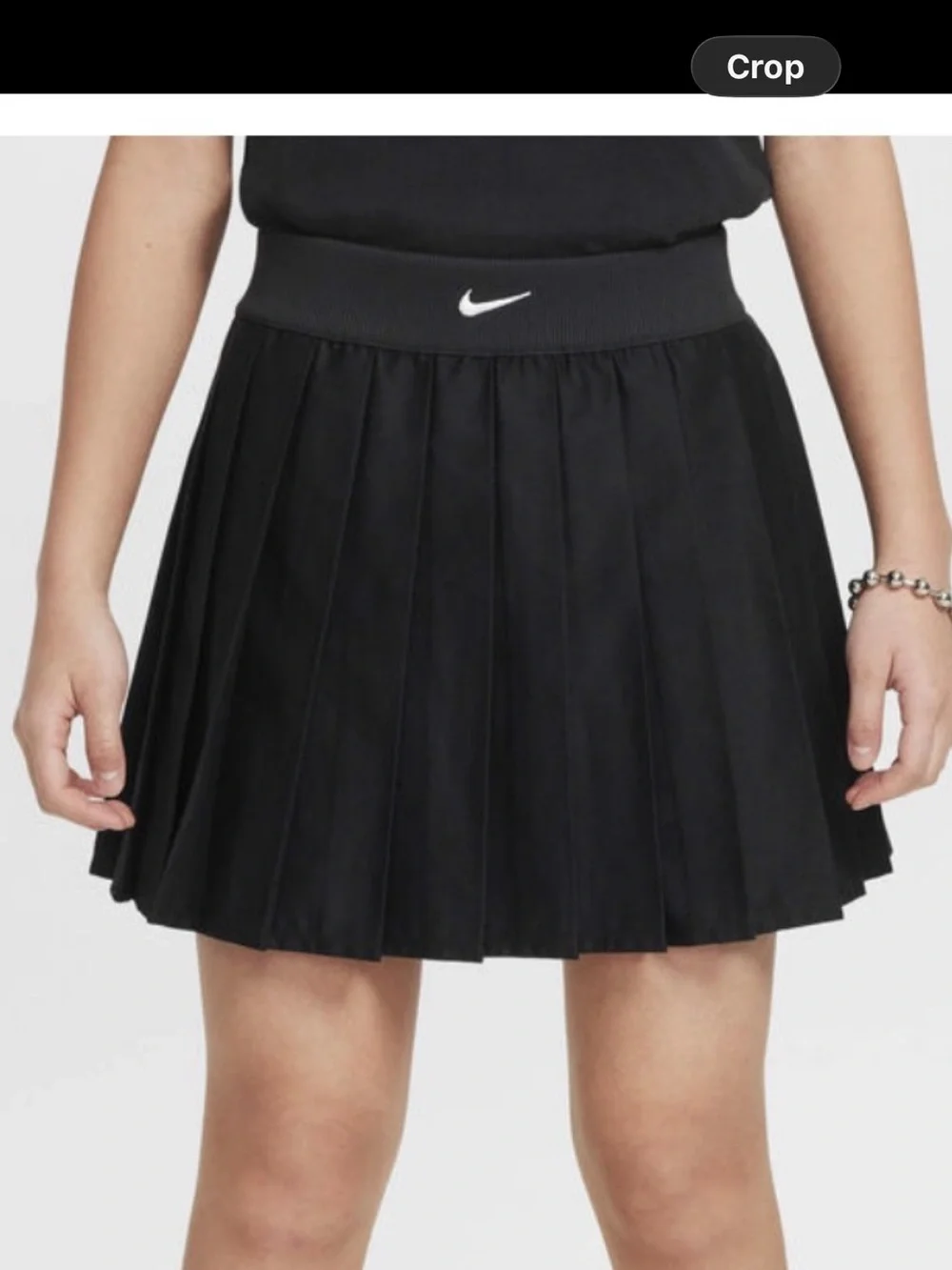 Nike Black Pleated Skater Mini Skirt